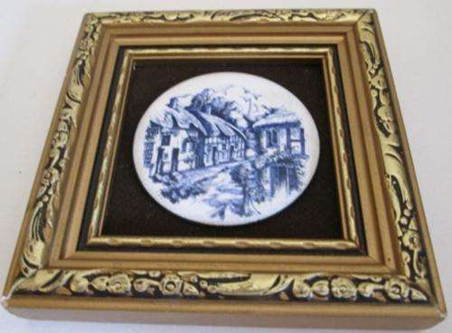 Small Decorative PG Collins Enamel Framed Art Piece - England