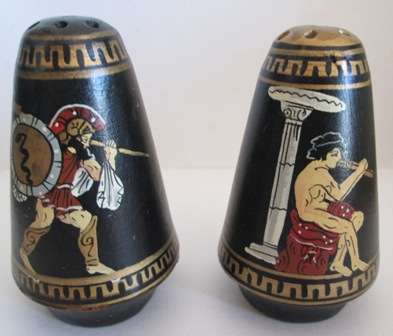 Set of Greek Design Salt & Pepper Shakers