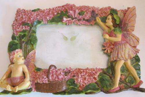 Exquisite Glazed Resin Fairyland Design Photo Frame - Feels Like Porcelain