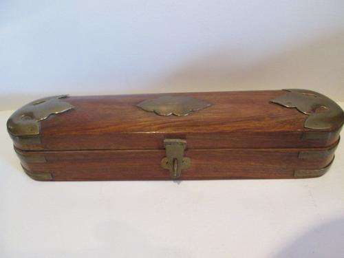 Qaulity Wooden Indian Trinket Holder with Brass Overlays