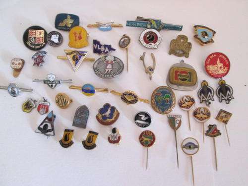 Bunch of Bowling Club Pin Badges  - 42 in Total (One Bid for All)