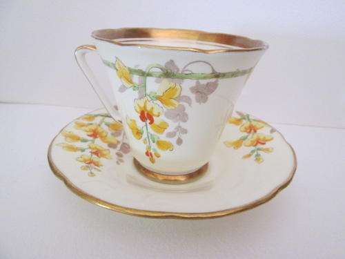 Vintage A.B.J Grafton China Tea Cup & Saucer - Made in England