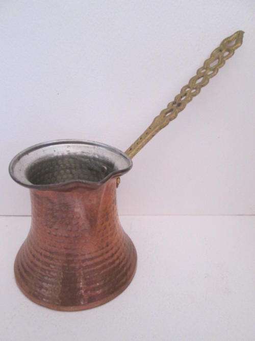 Small Decorative Metal Turkish Jug with Handle