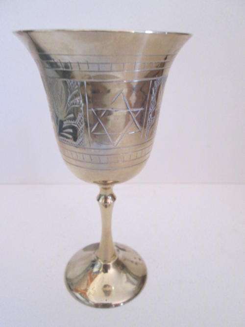 Solid Decorative Brass Plated Goblet