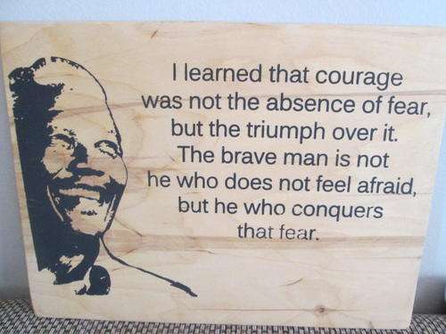 Famous Words by a Famous Man - Print on Pine Board