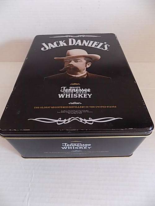 Sqaure Jack Daniels Tin with Raised Detail