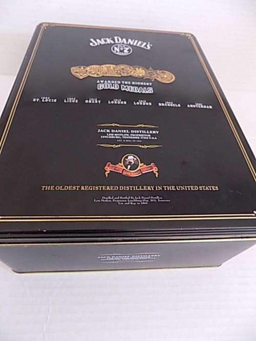 Square Jack Daniels Tin with Raised Detail