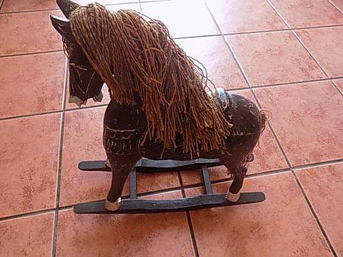 Superb Medium Sized Wooden Rocking Horse