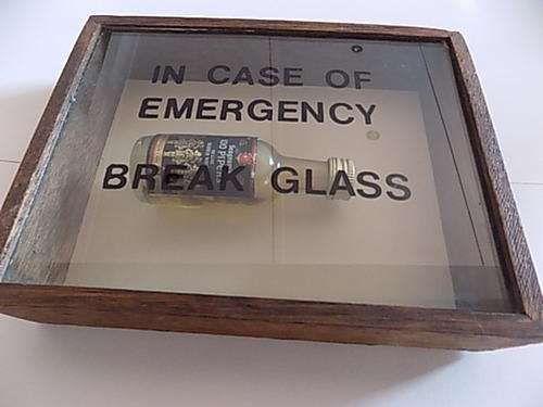 Small Framed SEAGRAM'S Scotch Whiskey Bottle