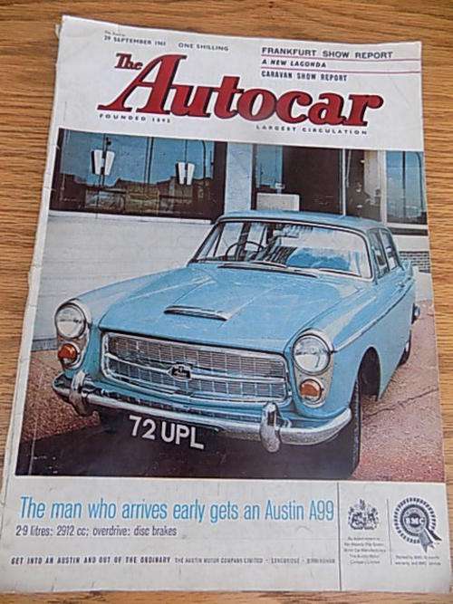 Vintage The AUTOCAR Mag 29 September 1961