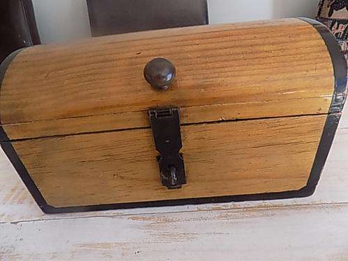 Impressive Wooden Chest Design Box with Latch & Handle
