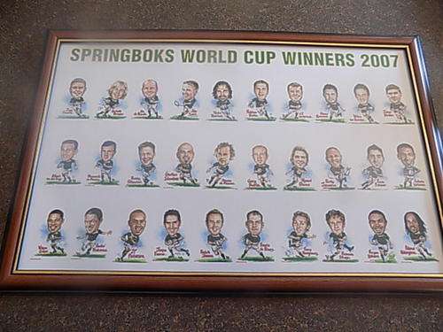 Frame Beeld Cartooned World Cup Springboks of 1997 World Cup