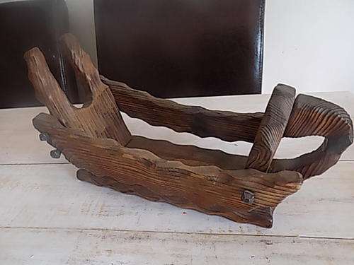 Craved Wooden Wine Bottle Holder
