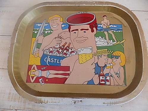 Vintage Castle Lager Tray in English & Afrikaans