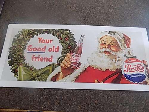 Vintage 1994 PEPSI COLA Christmas Poster