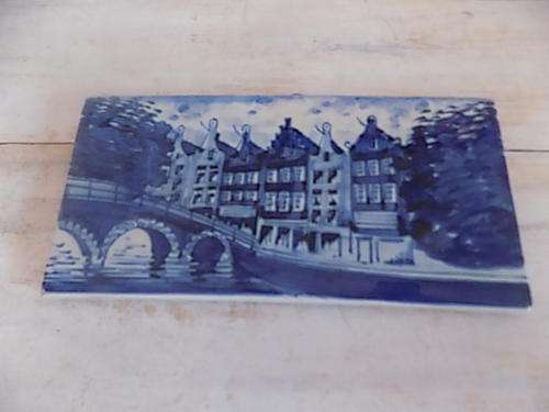 Lovely Blue & White Hand Painted Wall Hanging Tile