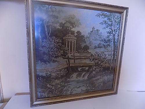Stunning Vintage Victorian Fine Point Tapestry in Beautiful Frame & Glass