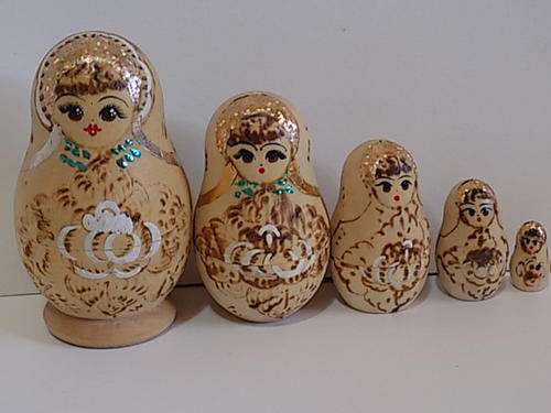 Decorative Wooden Russian Doll Set