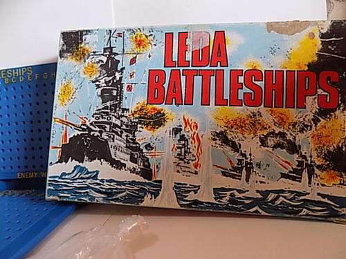Vintage Leda Battleships Game with Lead Pieces