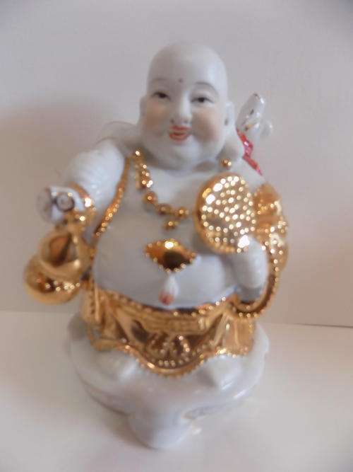 Happy Decorative Porcelain Budha