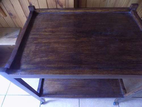 Old Wooden Tea Trolley with Castors