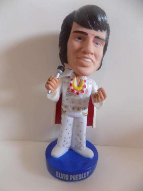 Elvis Presley Bobbing Head Figurine on Stand