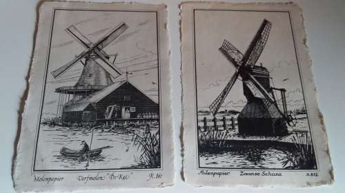 Set of Dutch Prints on `Molenpapier`