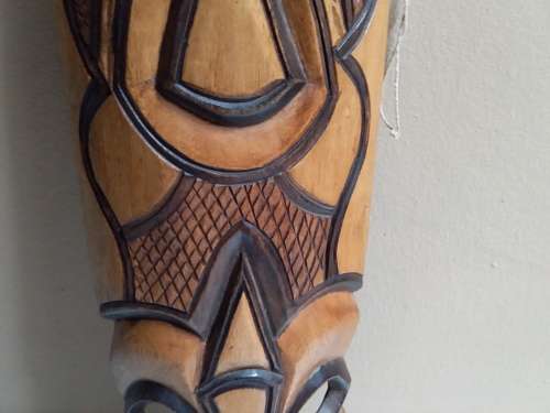 Large Carved African Wall Hanging Mask