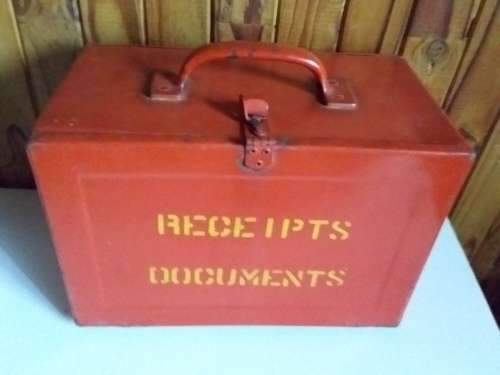 Old Metal Document Wall Hanging Storage Box