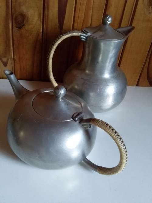 Two Royal Holland Pewter Tea Pots