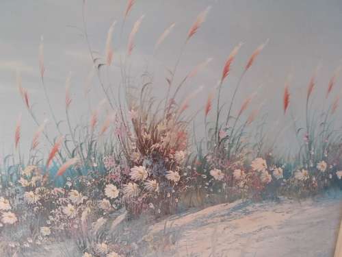 Large Serene Seascape Oil Painting in Attractive Frame - Post Net R200 or Free Collection