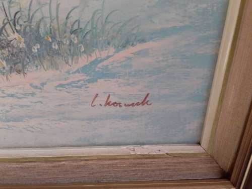 Large Serene Seascape Oil Painting in Attractive Frame - Post Net R200 or Free Collection