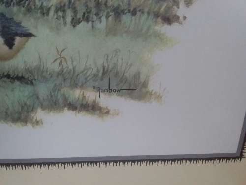 E.Ranbow Litho Print in Pine Wood Frame