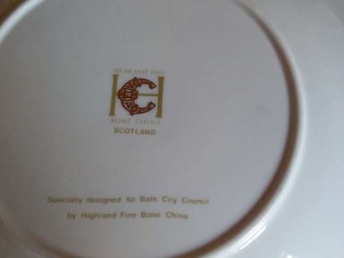 City of Bath Plate - Highland Fine Bone China Scotland