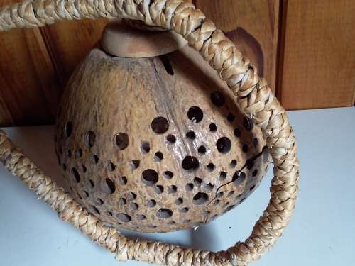 Second Hand Natural Wood Globe Covers for Light Fitting - See Description