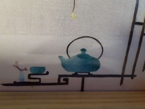 Hanksugi Japan Fine Embroidery Art in Pine Frame