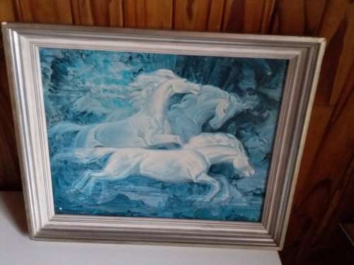 Framed Trechikoff Print of Horses