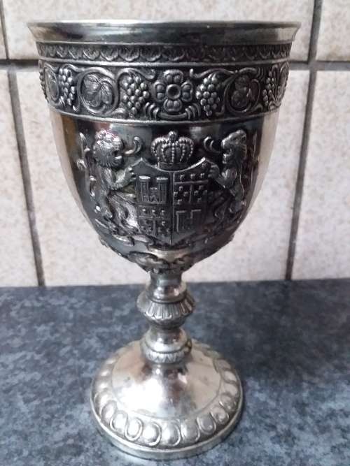 Solid Metal Goblet with British Coat of Arms