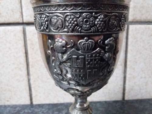 Solid Metal Goblet with British Coat of Arms