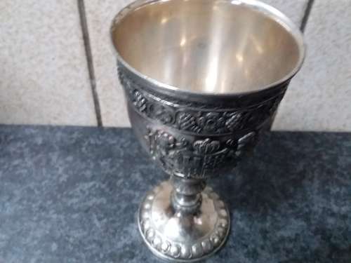Solid Metal Goblet with British Coat of Arms