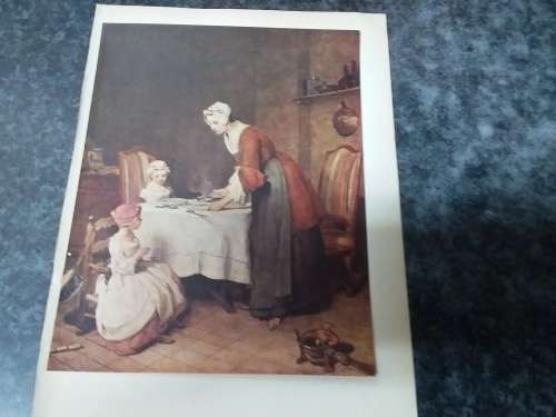 Le Bènèdicitè - Jean Chardin 1699-1773 Plate
