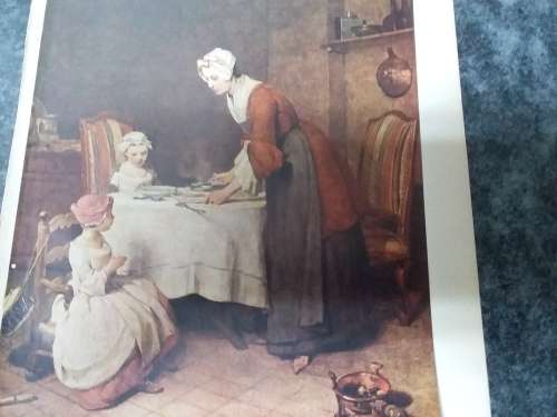 Le Bènèdicitè - Jean Chardin 1699-1773 Plate