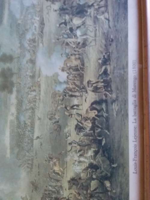 Old Framed Print - Louis-Francois Lejeune : La Battaglia di Marengo (1800)