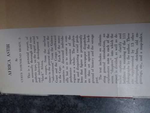 Africa Astir - Cyrus Townsend Brady First Published 1950