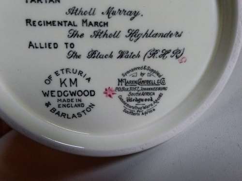 Vintage Wedgwood South African Regiment Tankard