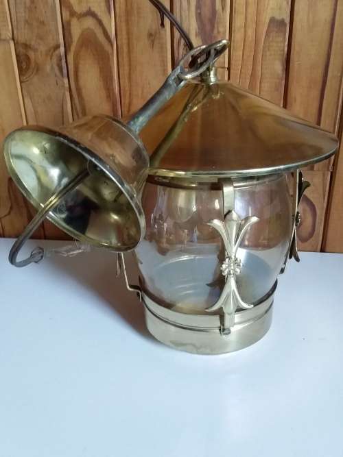 Light Metal and Glass Ceiling Light Fitting