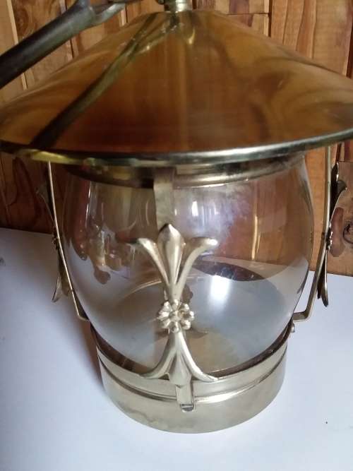 Light Metal and Glass Ceiling Light Fitting
