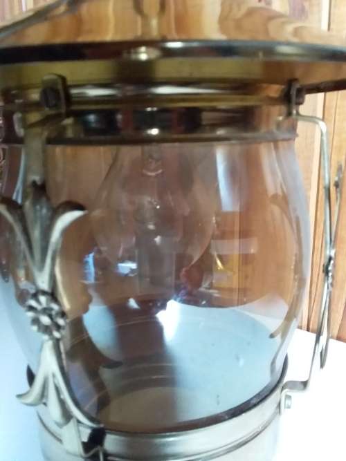 Light Metal and Glass Ceiling Light Fitting