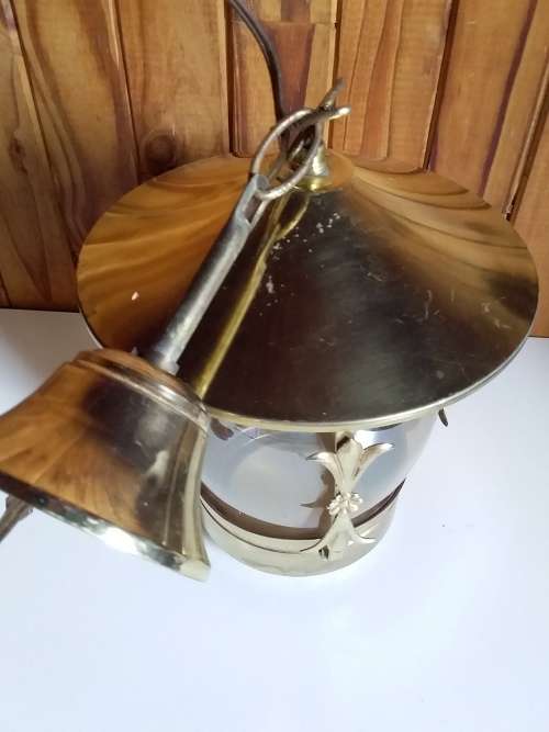 Light Metal and Glass Ceiling Light Fitting