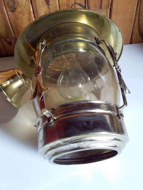Light Metal and Glass Ceiling Light Fitting